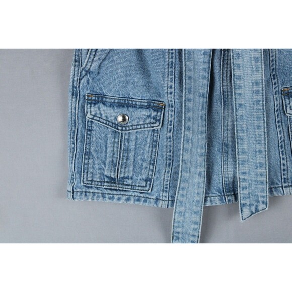 Blank NYC Denim Skirt Size XS Elastic Waistband Waist Tie Belt Summer Casual - Picture 6 of 10